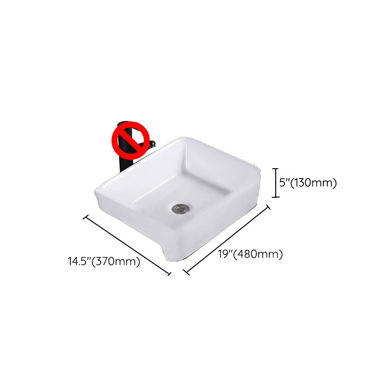 Modern Semi-Recessed Vessel Porcelain with Overflow And Drain Assembly Bathroom Sink Clearhalo 'Bathroom Remodel & Bathroom Fixtures' 'Bathroom Sinks & Faucet Components' 'Bathroom Sinks' 'bathroom_sink' 'Home Improvement' 'home_improvement' 'home_improvement_bathroom_sink' 7063712