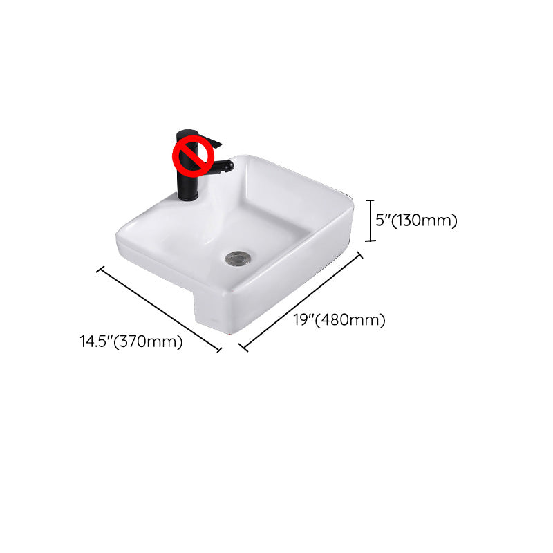 Modern Semi-Recessed Vessel Porcelain with Overflow And Drain Assembly Bathroom Sink Clearhalo 'Bathroom Remodel & Bathroom Fixtures' 'Bathroom Sinks & Faucet Components' 'Bathroom Sinks' 'bathroom_sink' 'Home Improvement' 'home_improvement' 'home_improvement_bathroom_sink' 7063713