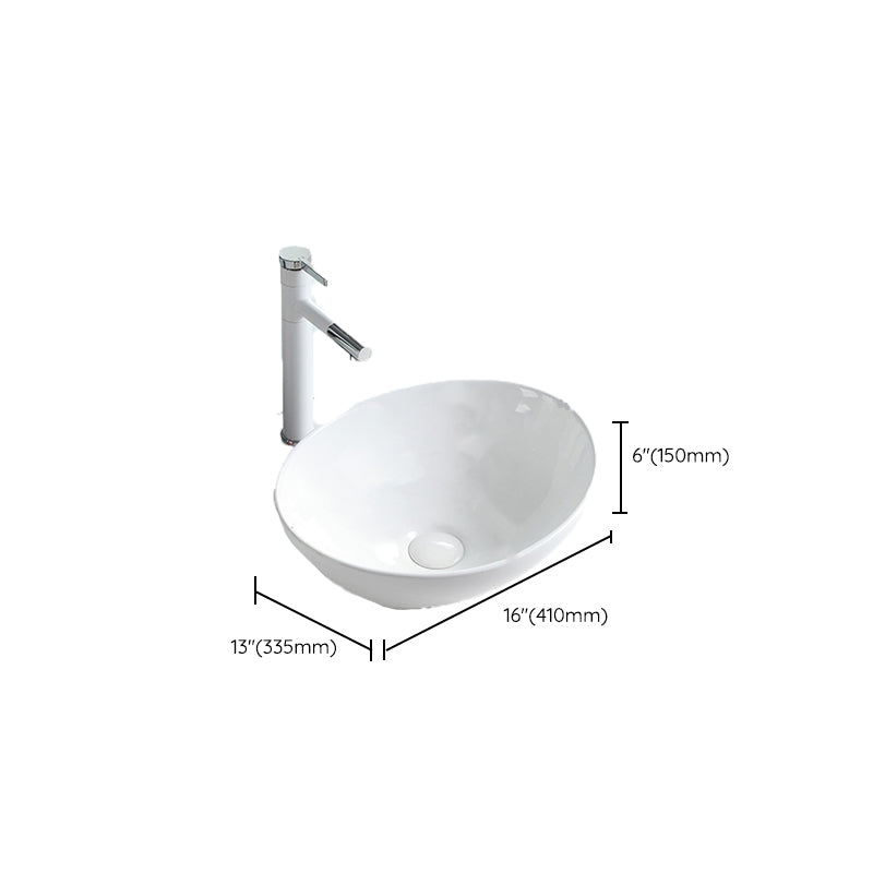Contemporary Trough Sink Porcelain Trough Bathroom Sink with Faucet Included Clearhalo 'Bathroom Remodel & Bathroom Fixtures' 'Bathroom Sinks & Faucet Components' 'Bathroom Sinks' 'bathroom_sink' 'Home Improvement' 'home_improvement' 'home_improvement_bathroom_sink' 7063751