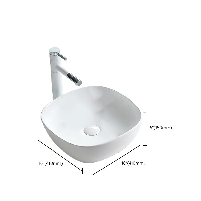 Contemporary Trough Sink Porcelain Trough Bathroom Sink with Faucet Included Clearhalo 'Bathroom Remodel & Bathroom Fixtures' 'Bathroom Sinks & Faucet Components' 'Bathroom Sinks' 'bathroom_sink' 'Home Improvement' 'home_improvement' 'home_improvement_bathroom_sink' 7063756