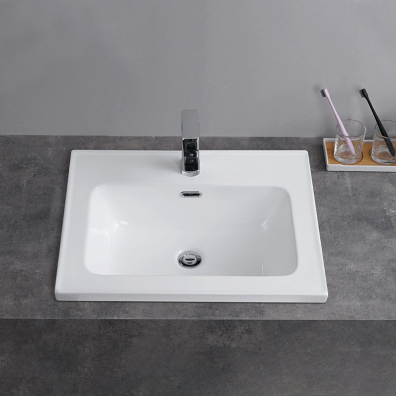 Modern Bathroom Sink Rectangular Trough Sink (Not Included Faucet) Clearhalo 'Bathroom Remodel & Bathroom Fixtures' 'Bathroom Sinks & Faucet Components' 'Bathroom Sinks' 'bathroom_sink' 'Home Improvement' 'home_improvement' 'home_improvement_bathroom_sink' 7063775