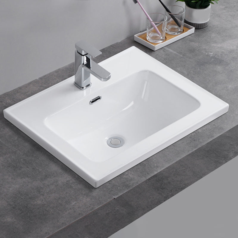 Modern Bathroom Sink Rectangular Trough Sink (Not Included Faucet) Clearhalo 'Bathroom Remodel & Bathroom Fixtures' 'Bathroom Sinks & Faucet Components' 'Bathroom Sinks' 'bathroom_sink' 'Home Improvement' 'home_improvement' 'home_improvement_bathroom_sink' 7063776