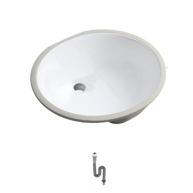 Contemporary Round Wash Stand Ceramic Undermount Bathroom Sink 19"L x 16"W x 8"H Sink Clearhalo 'Bathroom Remodel & Bathroom Fixtures' 'Bathroom Sinks & Faucet Components' 'Bathroom Sinks' 'bathroom_sink' 'Home Improvement' 'home_improvement' 'home_improvement_bathroom_sink' 7063812