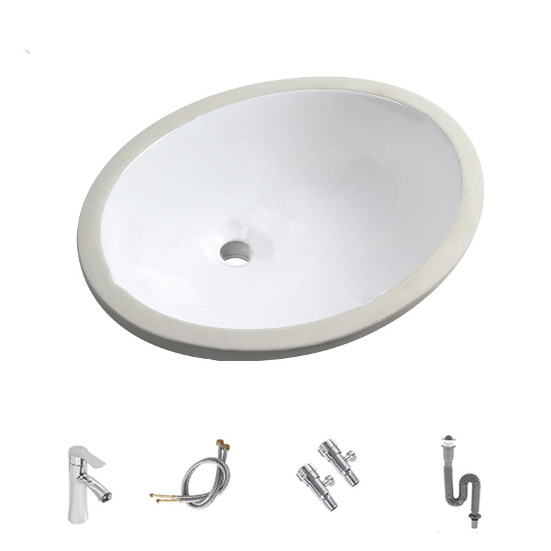 Contemporary Round Wash Stand Ceramic Undermount Bathroom Sink 22"L x 17"W x 8"H Sink with Faucet Clearhalo 'Bathroom Remodel & Bathroom Fixtures' 'Bathroom Sinks & Faucet Components' 'Bathroom Sinks' 'bathroom_sink' 'Home Improvement' 'home_improvement' 'home_improvement_bathroom_sink' 7063818