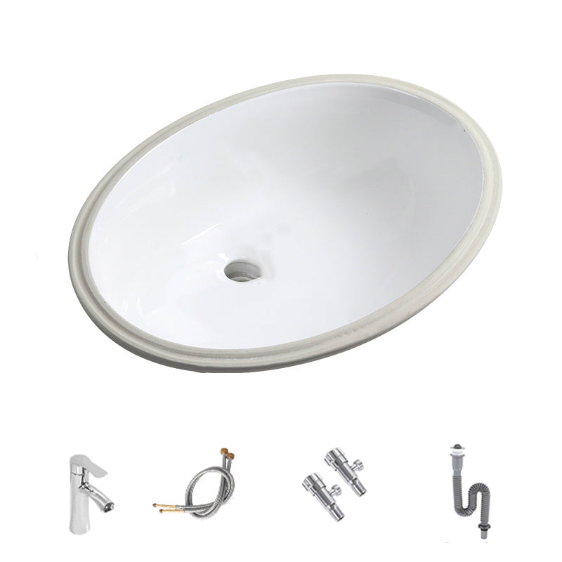Contemporary Round Wash Stand Ceramic Undermount Bathroom Sink 24"L x 17"W x 9"H Sink with Faucet Clearhalo 'Bathroom Remodel & Bathroom Fixtures' 'Bathroom Sinks & Faucet Components' 'Bathroom Sinks' 'bathroom_sink' 'Home Improvement' 'home_improvement' 'home_improvement_bathroom_sink' 7063819