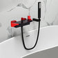 Contemporary Metal Bathtub Faucet Double-Handle Bathroom Faucet Red Single Pattern Clearhalo 'Bathroom Remodel & Bathroom Fixtures' 'Bathtub Faucets' 'bathtub_faucets' 'Home Improvement' 'home_improvement' 'home_improvement_bathtub_faucets' 7063858