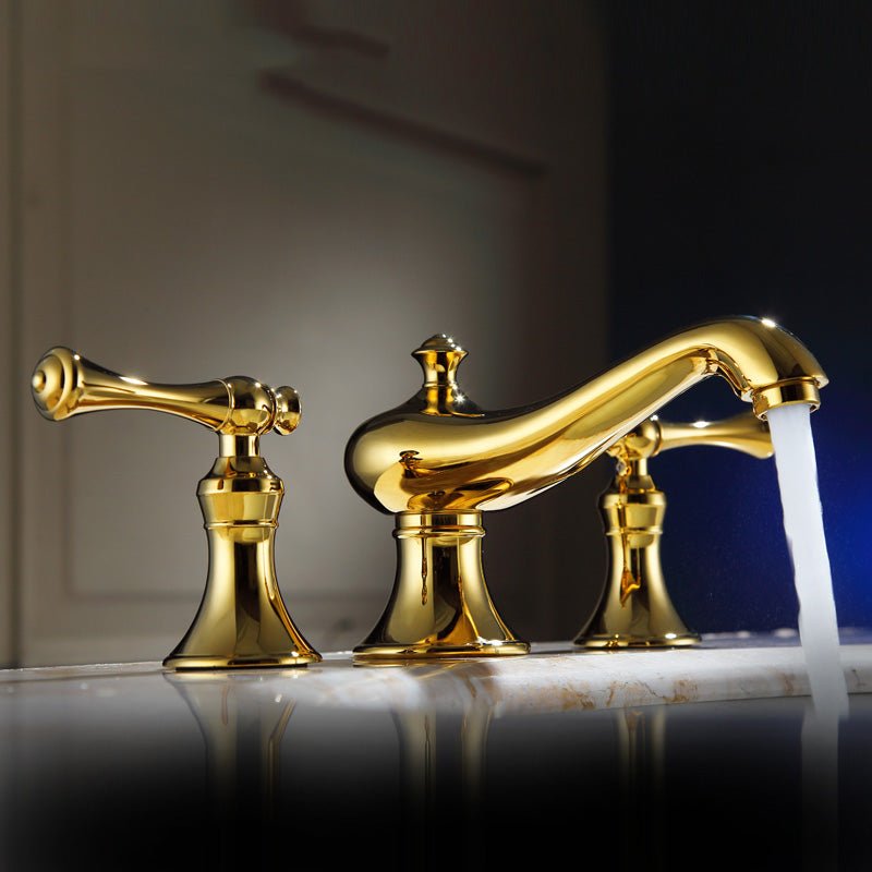 Traditional Deck Mounted Bronze Roman Tub Faucet Low Arc Roman Tub Faucet Set Clearhalo 'Bathroom Remodel & Bathroom Fixtures' 'Bathtub Faucets' 'bathtub_faucets' 'Home Improvement' 'home_improvement' 'home_improvement_bathtub_faucets' 7063981