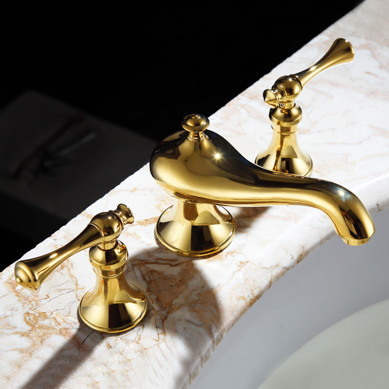 Traditional Deck Mounted Bronze Roman Tub Faucet Low Arc Roman Tub Faucet Set Clearhalo 'Bathroom Remodel & Bathroom Fixtures' 'Bathtub Faucets' 'bathtub_faucets' 'Home Improvement' 'home_improvement' 'home_improvement_bathtub_faucets' 7063983