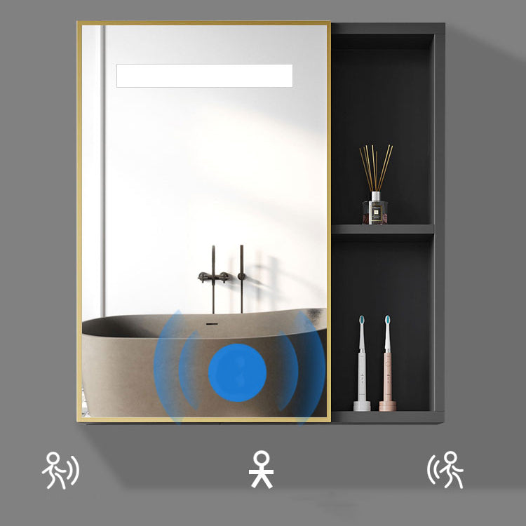 Single Sink Vanity Rectangular Modern Wall Mount Mirror Bathroom Vanity with 2 Doors Clearhalo 'Bathroom Remodel & Bathroom Fixtures' 'Bathroom Vanities' 'bathroom_vanities' 'Home Improvement' 'home_improvement' 'home_improvement_bathroom_vanities' 7064242
