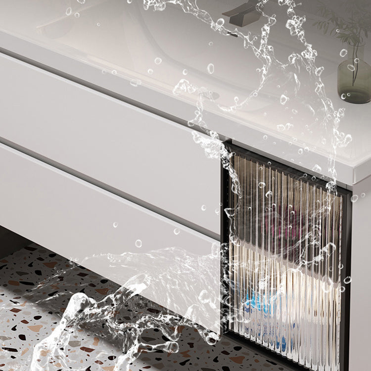 Rectangular Bathroom Vanity Single Sink Wall Mount Mirror Glam Vanity with Drawers Clearhalo 'Bathroom Remodel & Bathroom Fixtures' 'Bathroom Vanities' 'bathroom_vanities' 'Home Improvement' 'home_improvement' 'home_improvement_bathroom_vanities' 7064376