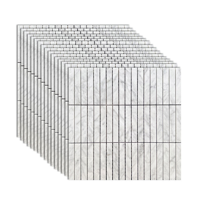 Square Wall Tile Straight Edge Subway Wall Tile with Scratchproof Light Gray-White Clearhalo 'Floor Tiles & Wall Tiles' 'floor_tiles_wall_tiles' 'Flooring 'Home Improvement' 'home_improvement' 'home_improvement_floor_tiles_wall_tiles' Walls and Ceiling' 7064444