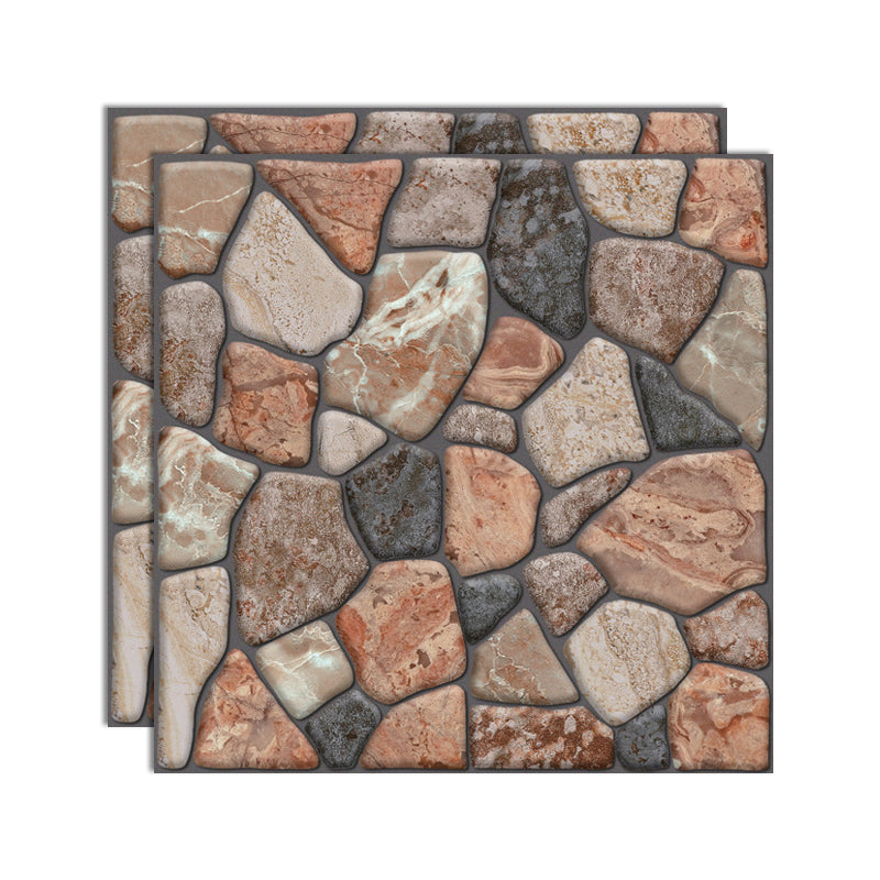 PVC Peel/Stick Backsplash Tile 3D Peel and Stick Wall Tile with Mildew Resistant Orange Black Clearhalo 'Flooring 'Home Improvement' 'home_improvement' 'home_improvement_peel_stick_blacksplash' 'Peel & Stick Backsplash Tile' 'peel_stick_blacksplash' 'Walls & Ceilings' Walls and Ceiling' 7064545