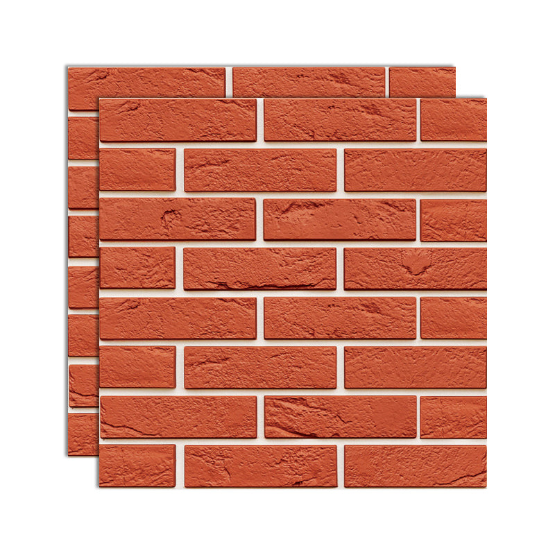 PVC Peel/Stick Backsplash Tile 3D Peel and Stick Wall Tile with Mildew Resistant Orange Red 2-Piece Set Clearhalo 'Flooring 'Home Improvement' 'home_improvement' 'home_improvement_peel_stick_blacksplash' 'Peel & Stick Backsplash Tile' 'peel_stick_blacksplash' 'Walls & Ceilings' Walls and Ceiling' 7064570