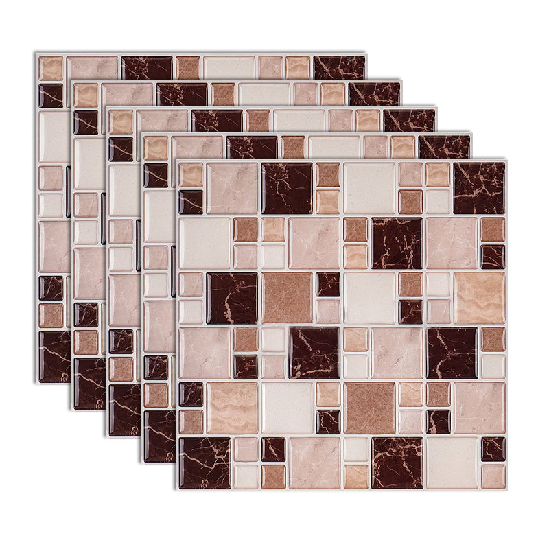 Water Resistant Tile Square Peel & Stick Tile for Kitchen Backsplash Rust Red Clearhalo 'Flooring 'Home Improvement' 'home_improvement' 'home_improvement_peel_stick_blacksplash' 'Peel & Stick Backsplash Tile' 'peel_stick_blacksplash' 'Walls & Ceilings' Walls and Ceiling' 7064590