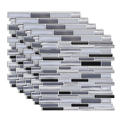 Square Peel & Stick Tile Water Resistant Subway Tile for Kitchen Backsplash Gray Blue 150-Piece Set Clearhalo 'Flooring 'Home Improvement' 'home_improvement' 'home_improvement_peel_stick_blacksplash' 'Peel & Stick Backsplash Tile' 'peel_stick_blacksplash' 'Walls & Ceilings' Walls and Ceiling' 7064596