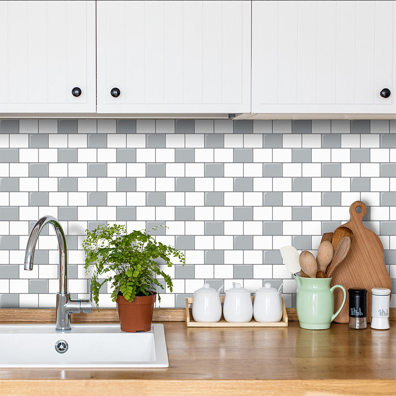 Square Peel & Stick Tile Water Resistant Subway Tile for Kitchen Backsplash Clearhalo 'Flooring 'Home Improvement' 'home_improvement' 'home_improvement_peel_stick_blacksplash' 'Peel & Stick Backsplash Tile' 'peel_stick_blacksplash' 'Walls & Ceilings' Walls and Ceiling' 7064597