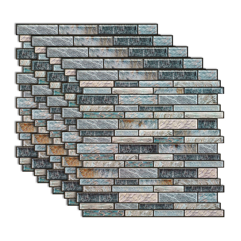 Square Peel & Stick Tile Water Resistant Subway Tile for Kitchen Backsplash Gray-Blue Clearhalo 'Flooring 'Home Improvement' 'home_improvement' 'home_improvement_peel_stick_blacksplash' 'Peel & Stick Backsplash Tile' 'peel_stick_blacksplash' 'Walls & Ceilings' Walls and Ceiling' 7064602