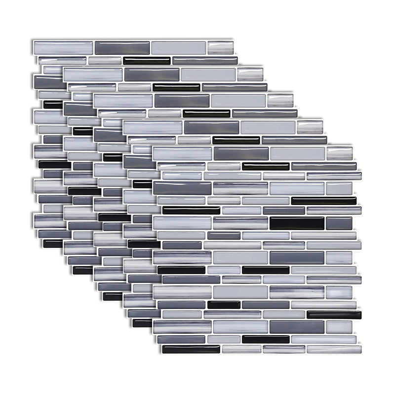 Arabesque Peel & Stick Tile Water Resistant Mosaic Tile for Kitchen Backsplash Grey Clearhalo 'Flooring 'Home Improvement' 'home_improvement' 'home_improvement_peel_stick_blacksplash' 'Peel & Stick Backsplash Tile' 'peel_stick_blacksplash' 'Walls & Ceilings' Walls and Ceiling' 7064610