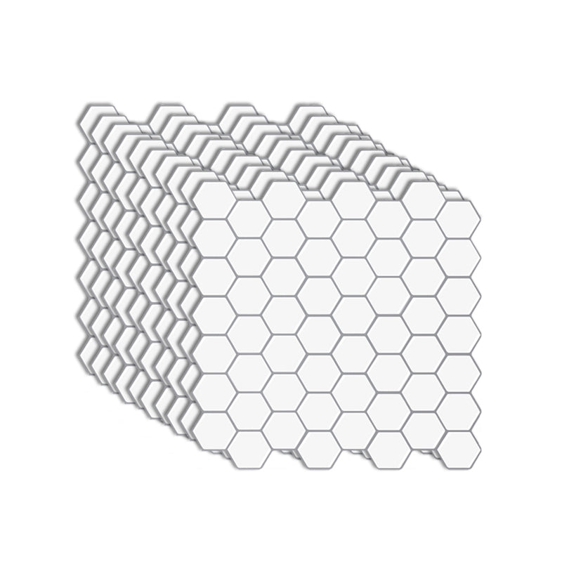Modern Peel and Stick Backsplash PVC Hexagonal Peel and Stick Tile White Clearhalo 'Flooring 'Home Improvement' 'home_improvement' 'home_improvement_peel_stick_blacksplash' 'Peel & Stick Backsplash Tile' 'peel_stick_blacksplash' 'Walls & Ceilings' Walls and Ceiling' 7064619