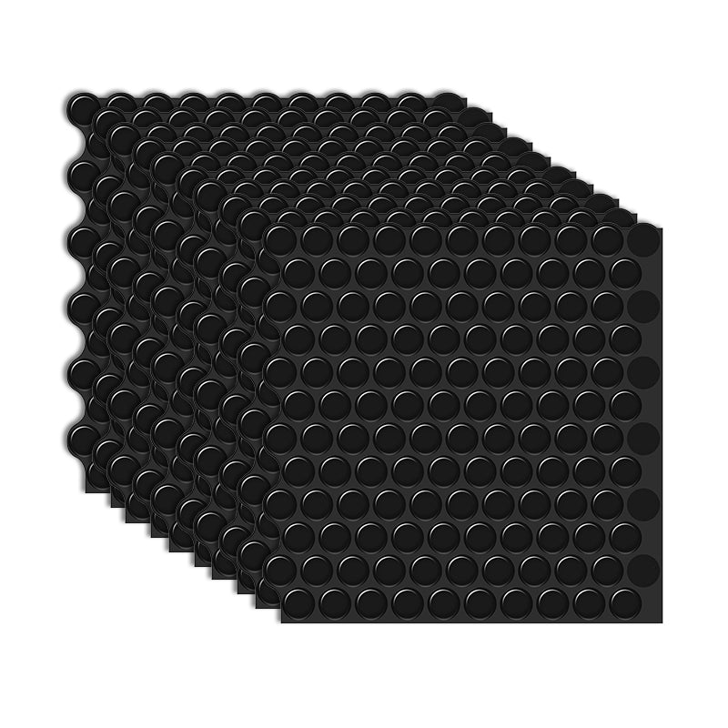 Modern Peel and Stick Tiles PVC Penny Round Peel and Stick Backsplash Tile Black Clearhalo 'Flooring 'Home Improvement' 'home_improvement' 'home_improvement_peel_stick_blacksplash' 'Peel & Stick Backsplash Tile' 'peel_stick_blacksplash' 'Walls & Ceilings' Walls and Ceiling' 7064635