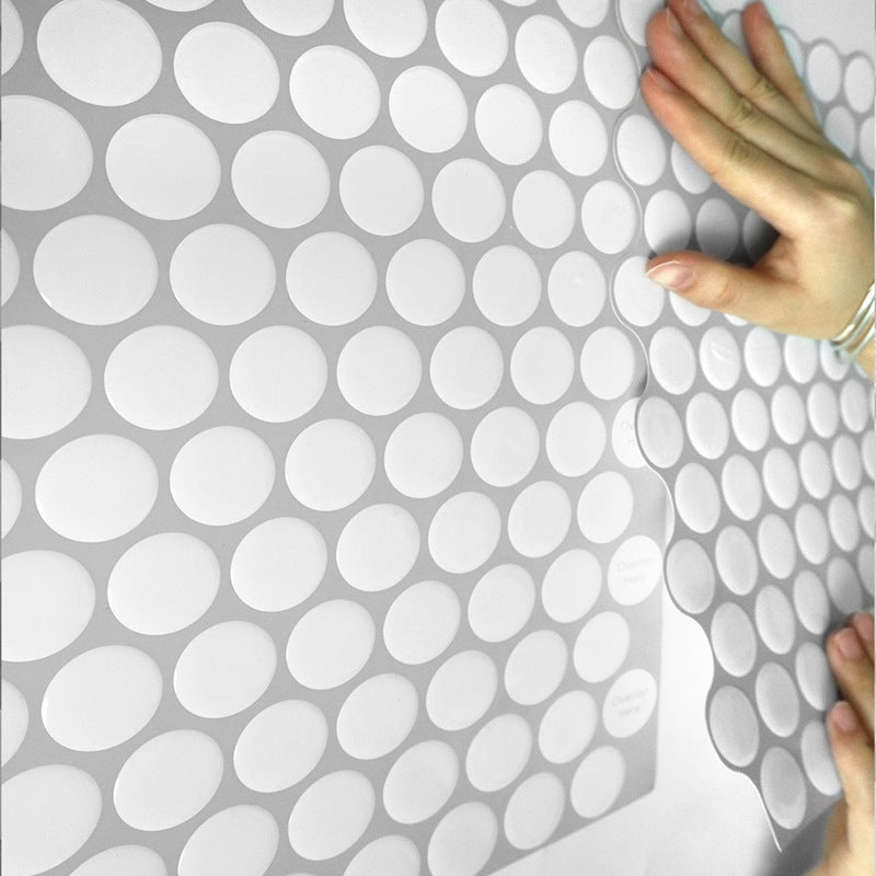 Modern Peel and Stick Tiles PVC Penny Round Peel and Stick Backsplash Tile Clearhalo 'Flooring 'Home Improvement' 'home_improvement' 'home_improvement_peel_stick_blacksplash' 'Peel & Stick Backsplash Tile' 'peel_stick_blacksplash' 'Walls & Ceilings' Walls and Ceiling' 7064637