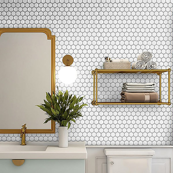 Modern Peel and Stick Tiles PVC Penny Round Peel and Stick Backsplash Tile Clearhalo 'Flooring 'Home Improvement' 'home_improvement' 'home_improvement_peel_stick_blacksplash' 'Peel & Stick Backsplash Tile' 'peel_stick_blacksplash' 'Walls & Ceilings' Walls and Ceiling' 7064643