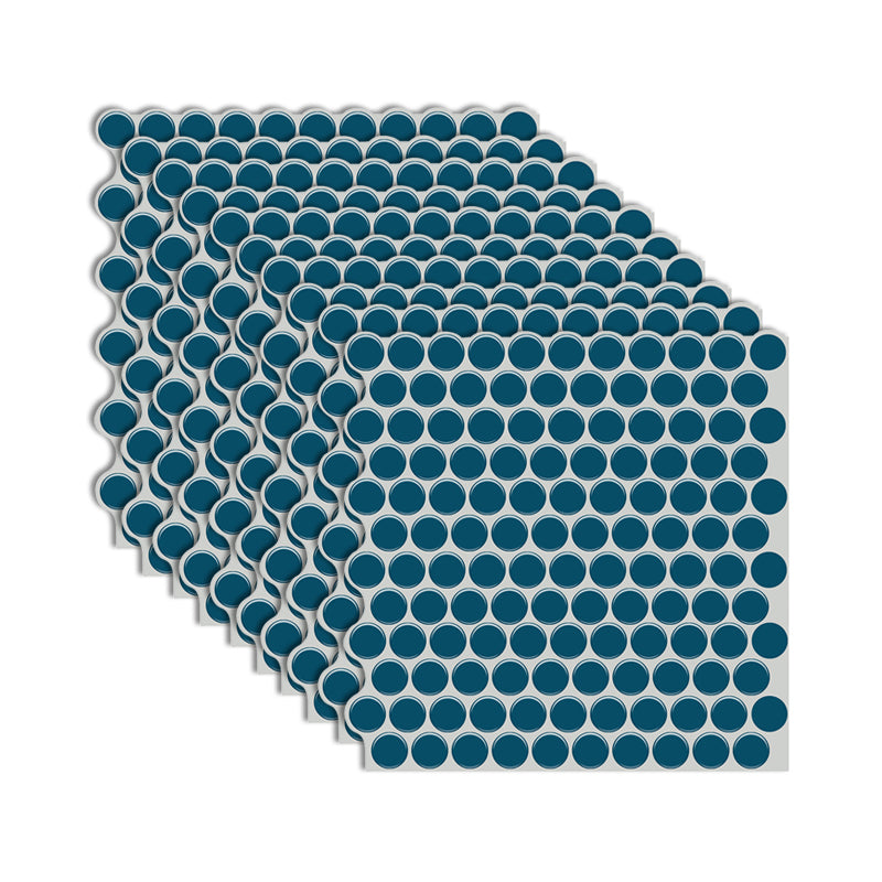 Modern Peel and Stick Tiles PVC Penny Round Peel and Stick Backsplash Tile Lake Green Clearhalo 'Flooring 'Home Improvement' 'home_improvement' 'home_improvement_peel_stick_blacksplash' 'Peel & Stick Backsplash Tile' 'peel_stick_blacksplash' 'Walls & Ceilings' Walls and Ceiling' 7064644