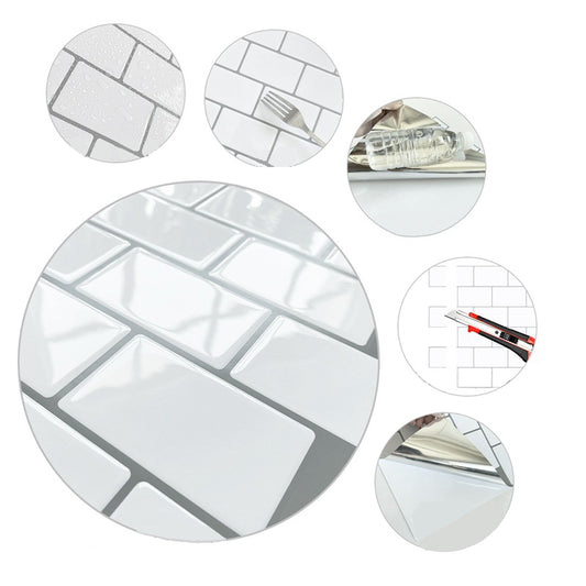Modern Peel and Stick Tiles PVC Subway Tile Peel and Stick Wall Tile for Bathroom Clearhalo 'Flooring 'Home Improvement' 'home_improvement' 'home_improvement_peel_stick_blacksplash' 'Peel & Stick Backsplash Tile' 'peel_stick_blacksplash' 'Walls & Ceilings' Walls and Ceiling' 7064647
