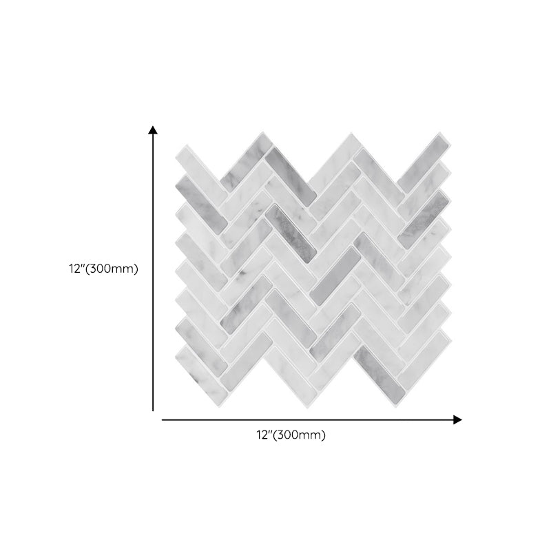 Modern Peel and Stick Tiles PVC Herringbone Peel and Stick Backsplash Wall Tile Clearhalo 'Flooring 'Home Improvement' 'home_improvement' 'home_improvement_peel_stick_blacksplash' 'Peel & Stick Backsplash Tile' 'peel_stick_blacksplash' 'Walls & Ceilings' Walls and Ceiling' 7064684