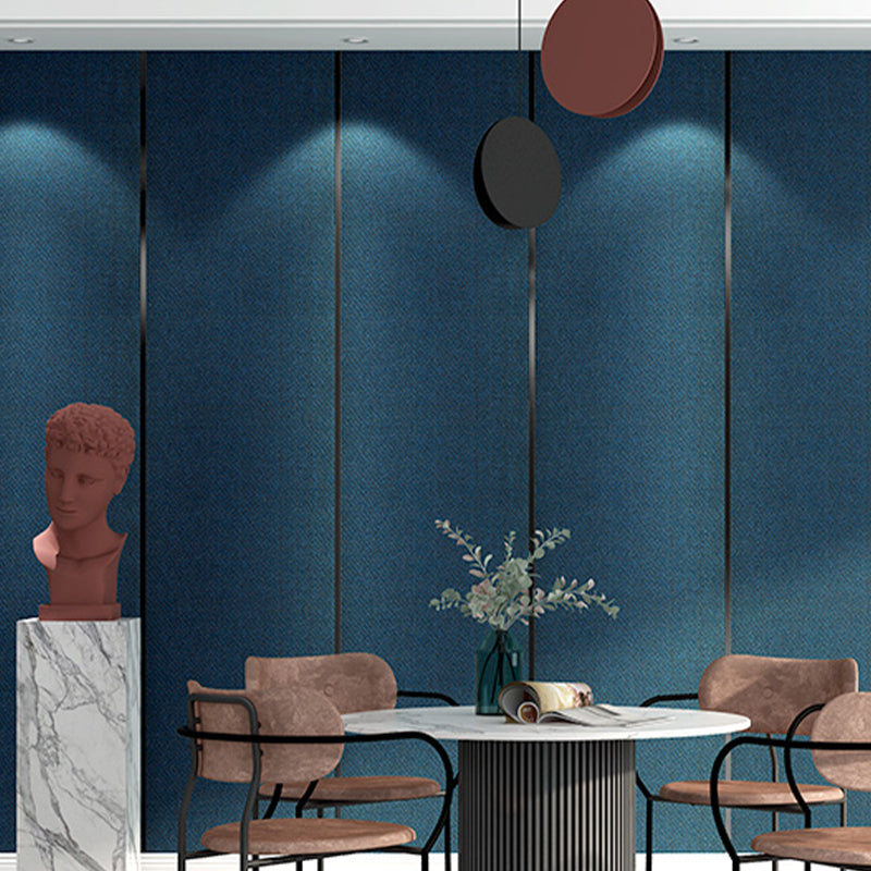 Modern Wall Covering Paneling Linen Material Wall Interior Water Proof Plank Dark Blue Clearhalo 'Flooring 'Home Improvement' 'home_improvement' 'home_improvement_wall_paneling' 'Wall Paneling' 'wall_paneling' 'Walls & Ceilings' Walls and Ceiling' 7064744