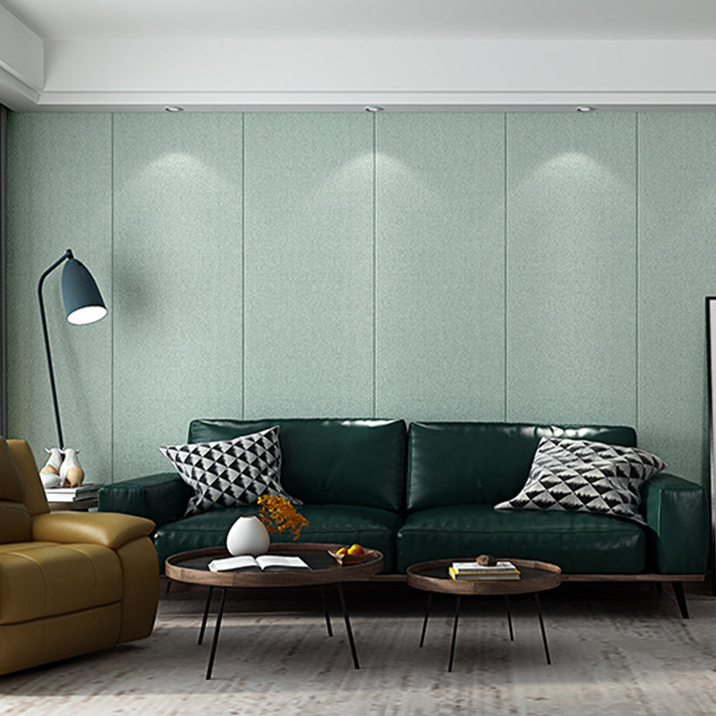 Modern Wall Covering Paneling Linen Material Wall Interior Water Proof Plank Light Green Clearhalo 'Flooring 'Home Improvement' 'home_improvement' 'home_improvement_wall_paneling' 'Wall Paneling' 'wall_paneling' 'Walls & Ceilings' Walls and Ceiling' 7064753