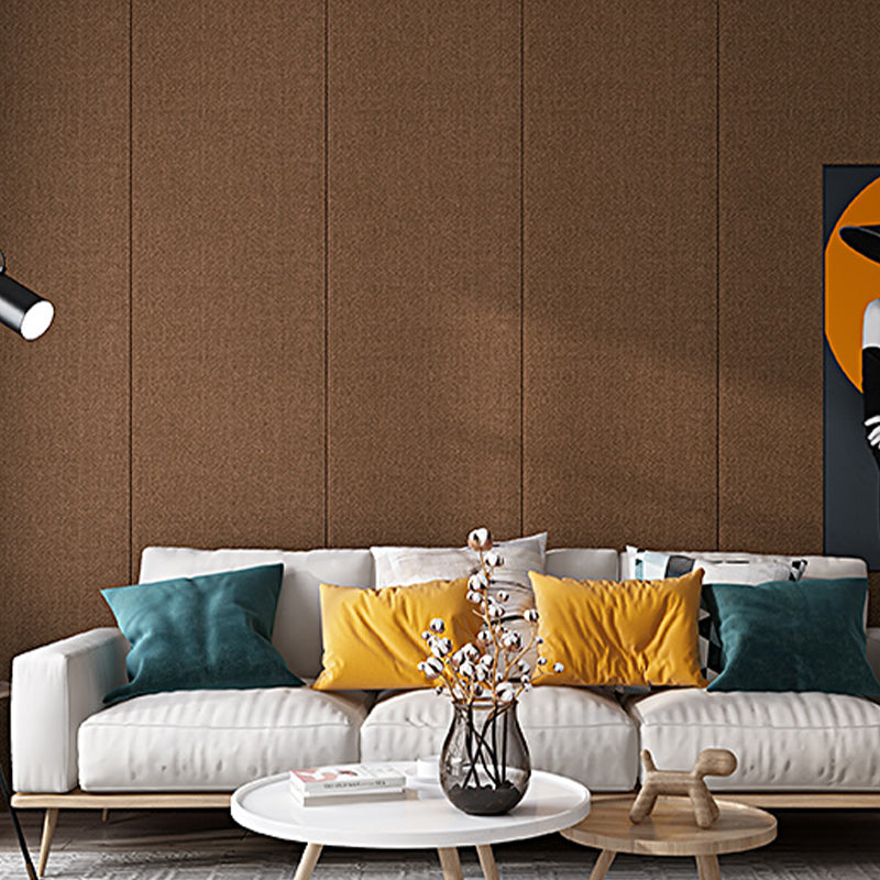 Modern Wall Covering Paneling Linen Material Wall Interior Water Proof Plank Coffee Clearhalo 'Flooring 'Home Improvement' 'home_improvement' 'home_improvement_wall_paneling' 'Wall Paneling' 'wall_paneling' 'Walls & Ceilings' Walls and Ceiling' 7064760