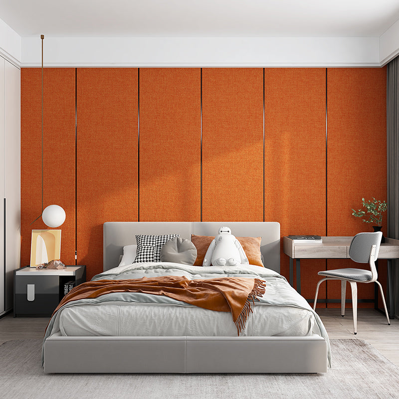 Modern Wall Covering Paneling Linen Material Wall Interior Water Proof Plank Orange Clearhalo 'Flooring 'Home Improvement' 'home_improvement' 'home_improvement_wall_paneling' 'Wall Paneling' 'wall_paneling' 'Walls & Ceilings' Walls and Ceiling' 7064763