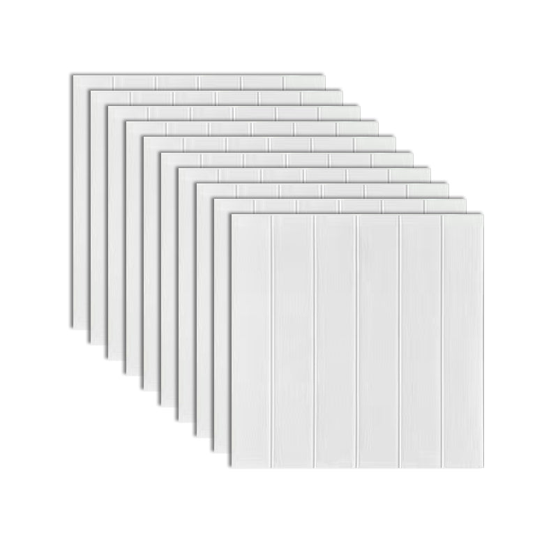Modern Wall Ceiling PVC Peel and Press Smooth Waterproof Wainscoting White Clearhalo 'Flooring 'Home Improvement' 'home_improvement' 'home_improvement_wall_paneling' 'Wall Paneling' 'wall_paneling' 'Walls & Ceilings' Walls and Ceiling' 7064807