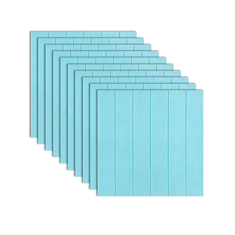 Modern Wall Ceiling PVC Peel and Press Smooth Waterproof Wainscoting Blue Clearhalo 'Flooring 'Home Improvement' 'home_improvement' 'home_improvement_wall_paneling' 'Wall Paneling' 'wall_paneling' 'Walls & Ceilings' Walls and Ceiling' 7064817