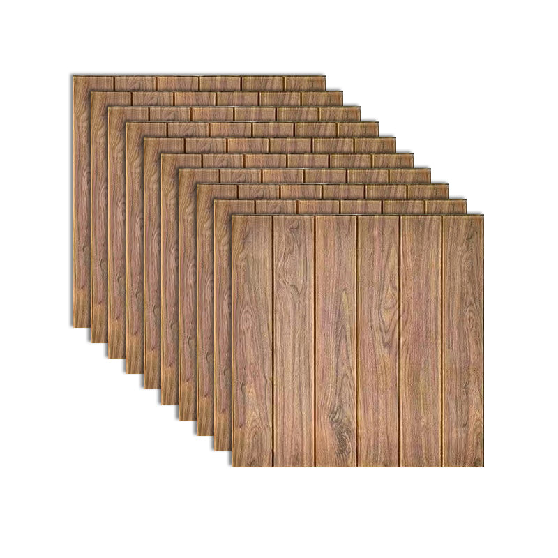 Modern Wall Ceiling PVC Peel and Press Smooth Waterproof Wainscoting Walnut Clearhalo 'Flooring 'Home Improvement' 'home_improvement' 'home_improvement_wall_paneling' 'Wall Paneling' 'wall_paneling' 'Walls & Ceilings' Walls and Ceiling' 7064819