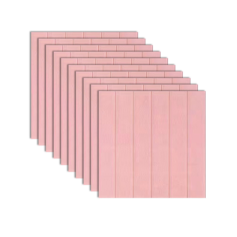 Modern Wall Ceiling PVC Peel and Press Smooth Waterproof Wainscoting Pink Clearhalo 'Flooring 'Home Improvement' 'home_improvement' 'home_improvement_wall_paneling' 'Wall Paneling' 'wall_paneling' 'Walls & Ceilings' Walls and Ceiling' 7064820