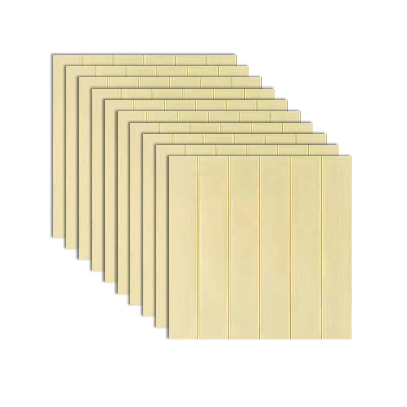 Modern Wall Ceiling PVC Peel and Press Smooth Waterproof Wainscoting Yellow Clearhalo 'Flooring 'Home Improvement' 'home_improvement' 'home_improvement_wall_paneling' 'Wall Paneling' 'wall_paneling' 'Walls & Ceilings' Walls and Ceiling' 7064821