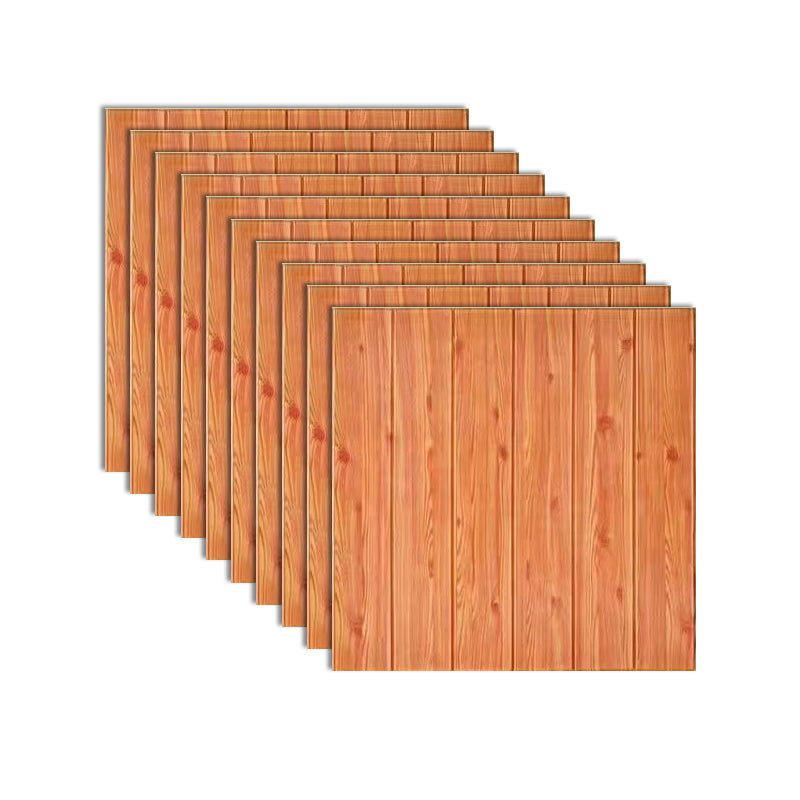 Modern Wall Ceiling PVC Peel and Press Smooth Waterproof Wainscoting Natural Wood Khaki Clearhalo 'Flooring 'Home Improvement' 'home_improvement' 'home_improvement_wall_paneling' 'Wall Paneling' 'wall_paneling' 'Walls & Ceilings' Walls and Ceiling' 7064825