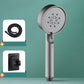 Modern Shower Head Adjustable Spray Pattern Round Plastic Handheld Shower Head Grey Shower Heads & Hose & Wall pedestal Clearhalo 'Bathroom Remodel & Bathroom Fixtures' 'Home Improvement' 'home_improvement' 'home_improvement_shower_heads' 'Shower Heads' 'shower_heads' 'Showers & Bathtubs Plumbing' 'Showers & Bathtubs' 7065138