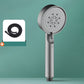 Modern Shower Head Adjustable Spray Pattern Round Plastic Handheld Shower Head Grey Shower Head with Hose Clearhalo 'Bathroom Remodel & Bathroom Fixtures' 'Home Improvement' 'home_improvement' 'home_improvement_shower_heads' 'Shower Heads' 'shower_heads' 'Showers & Bathtubs Plumbing' 'Showers & Bathtubs' 7065143