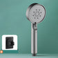 Modern Shower Head Adjustable Spray Pattern Round Plastic Handheld Shower Head Grey Shower Head with Wall Pedestal Hose not included Clearhalo 'Bathroom Remodel & Bathroom Fixtures' 'Home Improvement' 'home_improvement' 'home_improvement_shower_heads' 'Shower Heads' 'shower_heads' 'Showers & Bathtubs Plumbing' 'Showers & Bathtubs' 7065147