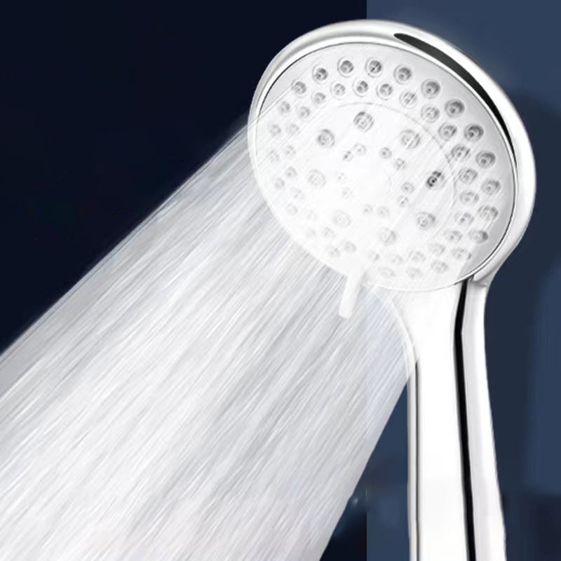 Basic Handheld Shower Head Round Standard Shower Heads in Silver Silver Clearhalo 'Bathroom Remodel & Bathroom Fixtures' 'Home Improvement' 'home_improvement' 'home_improvement_shower_heads' 'Shower Heads' 'shower_heads' 'Showers & Bathtubs Plumbing' 'Showers & Bathtubs' 7065150