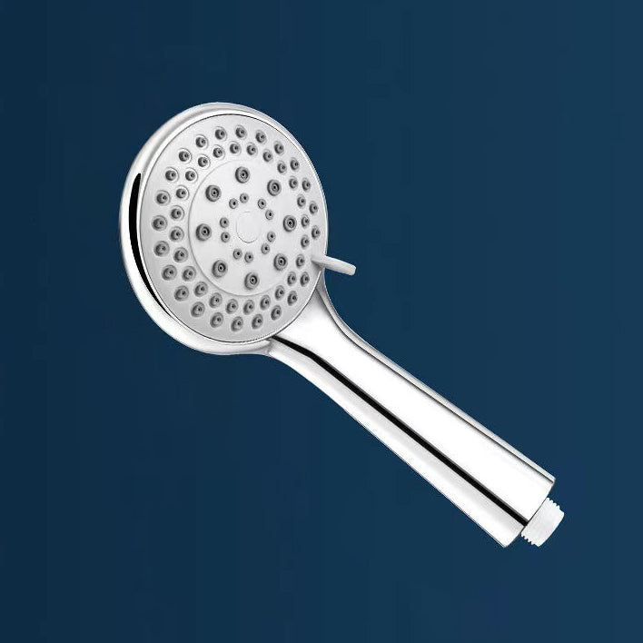 Basic Handheld Shower Head Round Standard Shower Heads in Silver Clearhalo 'Bathroom Remodel & Bathroom Fixtures' 'Home Improvement' 'home_improvement' 'home_improvement_shower_heads' 'Shower Heads' 'shower_heads' 'Showers & Bathtubs Plumbing' 'Showers & Bathtubs' 7065156