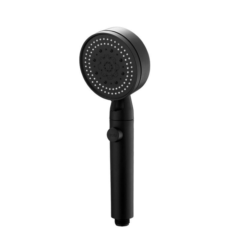 Classic Shower Head Adjustable Spray Pattern Round Shower Head in Black Clearhalo 'Bathroom Remodel & Bathroom Fixtures' 'Home Improvement' 'home_improvement' 'home_improvement_shower_heads' 'Shower Heads' 'shower_heads' 'Showers & Bathtubs Plumbing' 'Showers & Bathtubs' 7065165