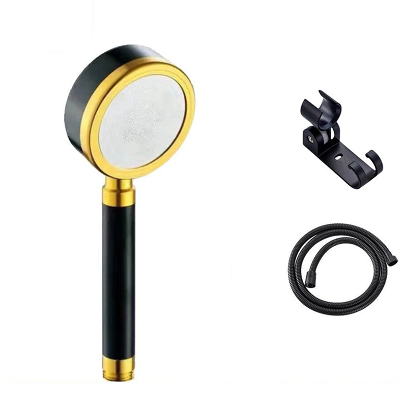 Luxurious Shower Head Color Block Adjustable Water Flow Round Handheld Shower Head Black Shower Head Shower Heads & Hose & Wall pedestal Clearhalo 'Bathroom Remodel & Bathroom Fixtures' 'Home Improvement' 'home_improvement' 'home_improvement_shower_heads' 'Shower Heads' 'shower_heads' 'Showers & Bathtubs Plumbing' 'Showers & Bathtubs' 7065173