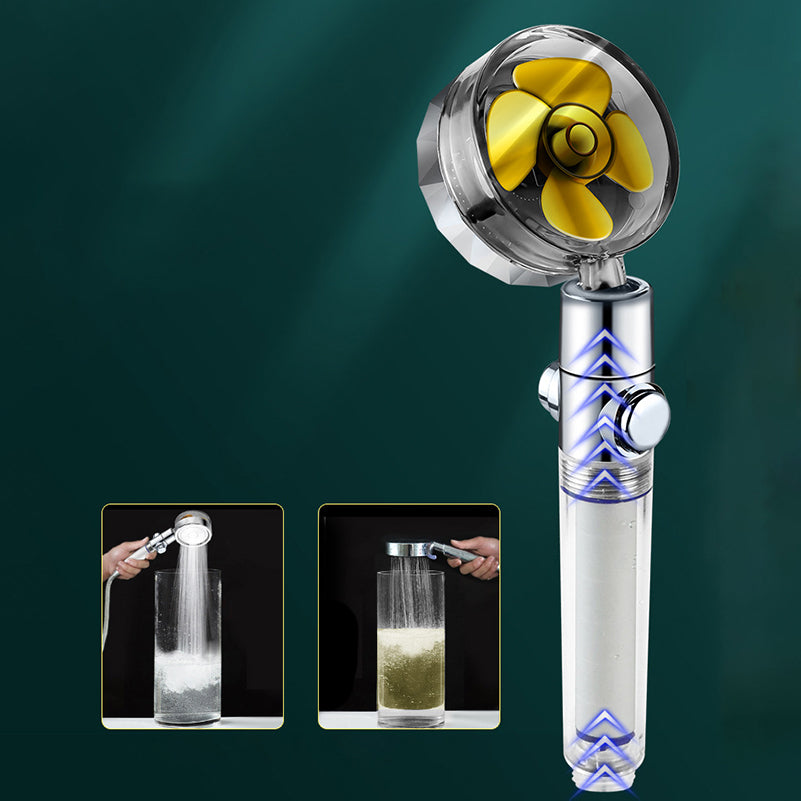 Round Shower Head Adjustable Water Flow Handheld Shower Head with Water Filtration Clearhalo 'Bathroom Remodel & Bathroom Fixtures' 'Home Improvement' 'home_improvement' 'home_improvement_shower_heads' 'Shower Heads' 'shower_heads' 'Showers & Bathtubs Plumbing' 'Showers & Bathtubs' 7065184