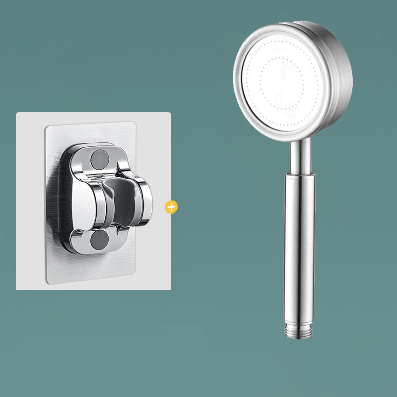 Classic Round Shower Head Metal Standard Handheld Shower Head Light Silver Shower Head with Wall Pedestal Hose not included Clearhalo 'Bathroom Remodel & Bathroom Fixtures' 'Home Improvement' 'home_improvement' 'home_improvement_shower_heads' 'Shower Heads' 'shower_heads' 'Showers & Bathtubs Plumbing' 'Showers & Bathtubs' 7065213