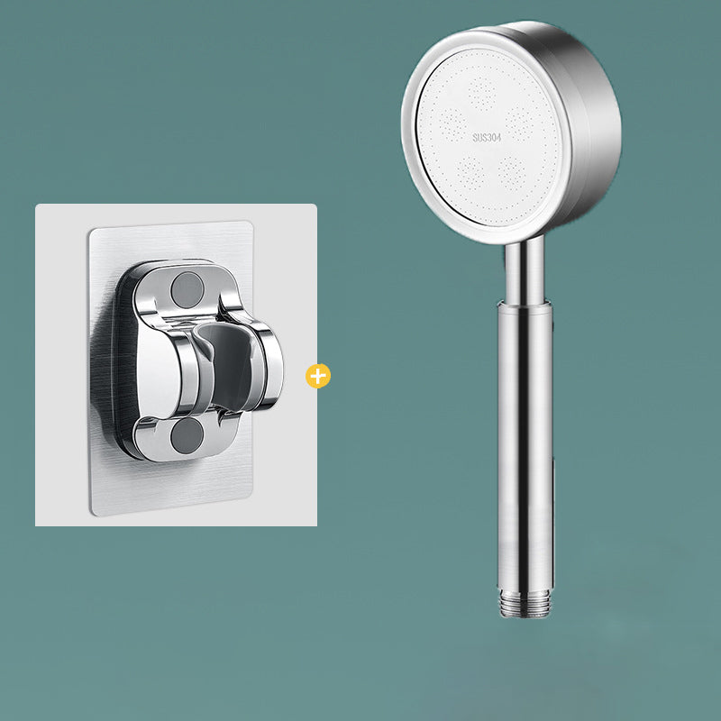 Classic Round Shower Head Metal Standard Handheld Shower Head Silver Shower Head with Wall Pedestal Hose not included Clearhalo 'Bathroom Remodel & Bathroom Fixtures' 'Home Improvement' 'home_improvement' 'home_improvement_shower_heads' 'Shower Heads' 'shower_heads' 'Showers & Bathtubs Plumbing' 'Showers & Bathtubs' 7065215