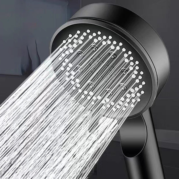 Classic Plastic Shower Head 5 Setting Round Handheld Shower Heads Clearhalo 'Bathroom Remodel & Bathroom Fixtures' 'Home Improvement' 'home_improvement' 'home_improvement_shower_heads' 'Shower Heads' 'shower_heads' 'Showers & Bathtubs Plumbing' 'Showers & Bathtubs' 7065222